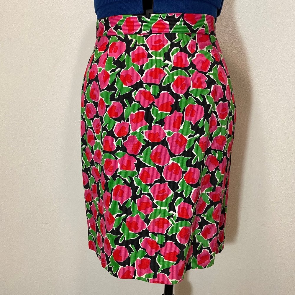Liz Claiborne Floral Cotton Skirt - Size 12